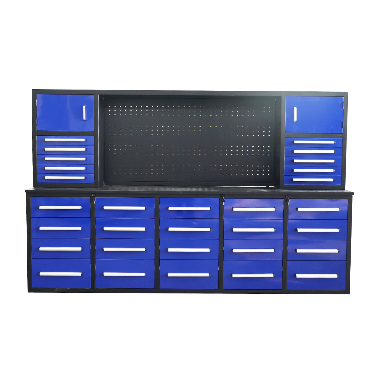 10ft Workbench Cabinet(30 Drawers, 2 Cabinets & 1 Pegboard)